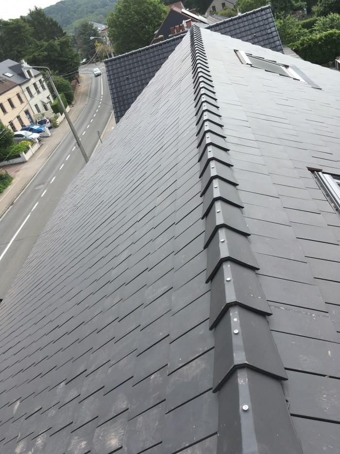 Faîtage de toiture rénové